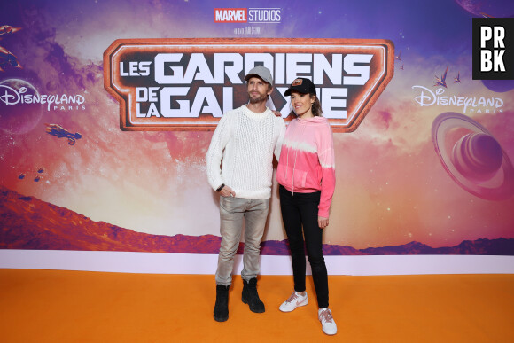 Philippe Lacheau et Elodie Fontan à Disneyland Paris pour l'avant-première du film Les Gardiens de la Galaxie : volume 3 le samedi 22 avril 2023