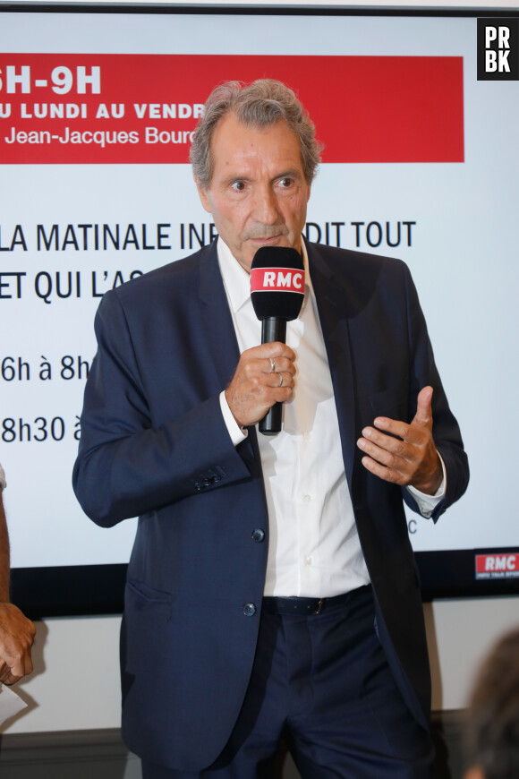Jean-Jacques Bourdin - Conférence de presse de rentrée 2019-2020 de RMC, RMC Sport et BFM TV à Altice Campus à Paris le 28 août 2019. © Christophe Clovis / Bestimage
