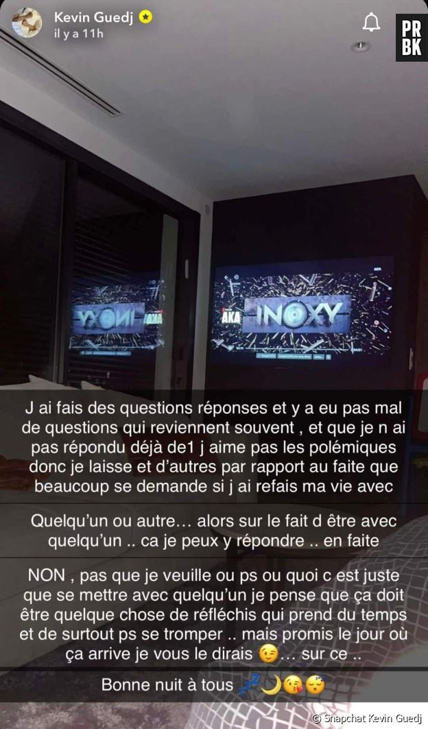 Kevin Guedj fait un point sur sa vie amoureuse