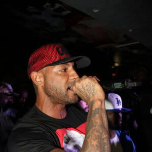 Exclusif - Le rappeur Booba en concert pour la promotion de son D.U.C Whisky au Hobo club à Paris, France, le 22 octobre 2017. © Phiilippe Baldini/Bestimage