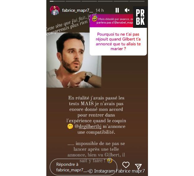 Fabrice fait une étonnante révélation sur sa participation à Mariés au premier regard 2023