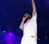 Le canadien Drake atteint la dernière marche du podium avec "God's Plan".
Drake sur scène. Personnalités à la soirée Pré Superbowl de Drake au Hanger 1 à Scottsdale le 10 février 2023.