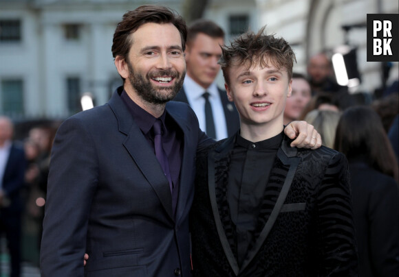David Tennant et son fils Ty Tennant - Avant première du film "Tolkien" au cinéma Curzon Mayfair à Londres, le 29 avril 2019.