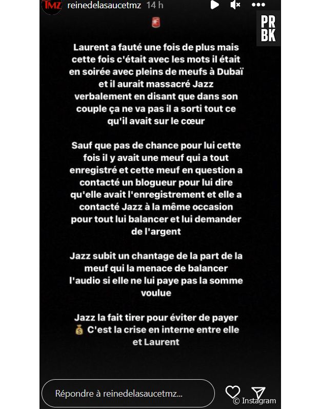 Laurent violent dans ses paroles sur Jazz