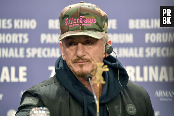 Sean Penn en conférence de presse du film "Superpower" lors de la 73ème édition du festival international du film de Berlin (La Berlinale 2023), le 18 février 2023.