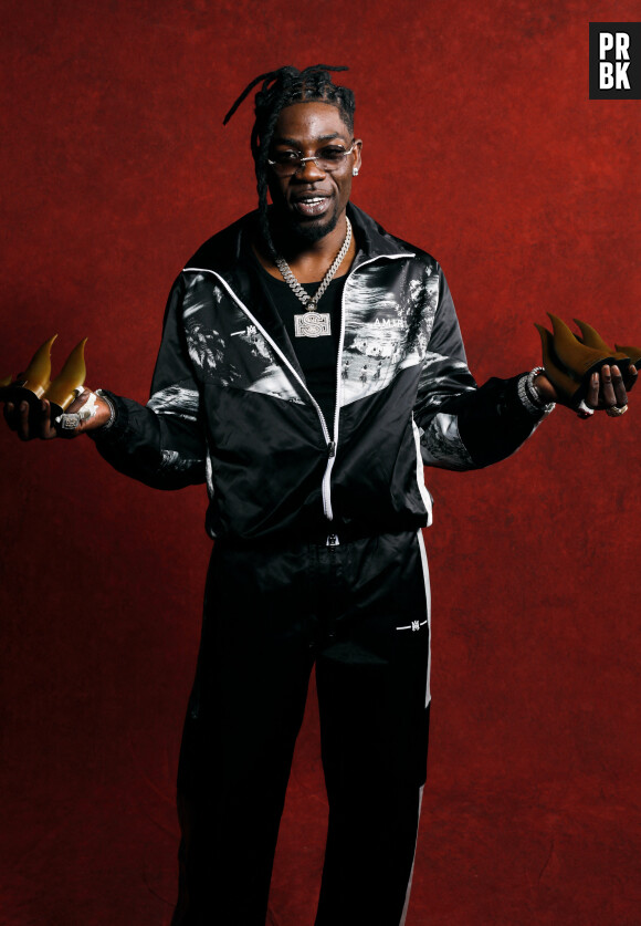 Ainsi, Gazo, Freeze Corleone, Ashe 22, menace Santana et bien d'autres seront présents pour l'événement.
Gazo (Flamme de l'artiste masculin de l'année, Flamme Spotify de l'album de l'année) - Première cérémonie des Flammes, dédiée au rap au Théâtre du Châtelet à Paris. Le 11 mai 2023 © Veeren / Bestimage