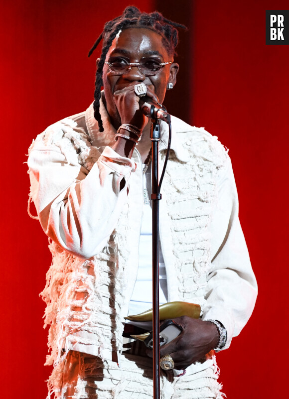 Gazo - Première cérémonie des Flammes, dédiée au rap au Théâtre du Châtelet à Paris. Le 11 mai 2023 © Veeren / Bestimage