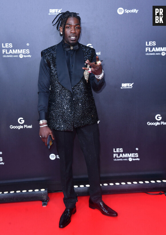 Gazo - Photocall de la première cérémonie des Flammes, dédiée au rap au Théâtre du Châtelet à Paris. Le 11 mai 2023 © Veeren / Bestimage