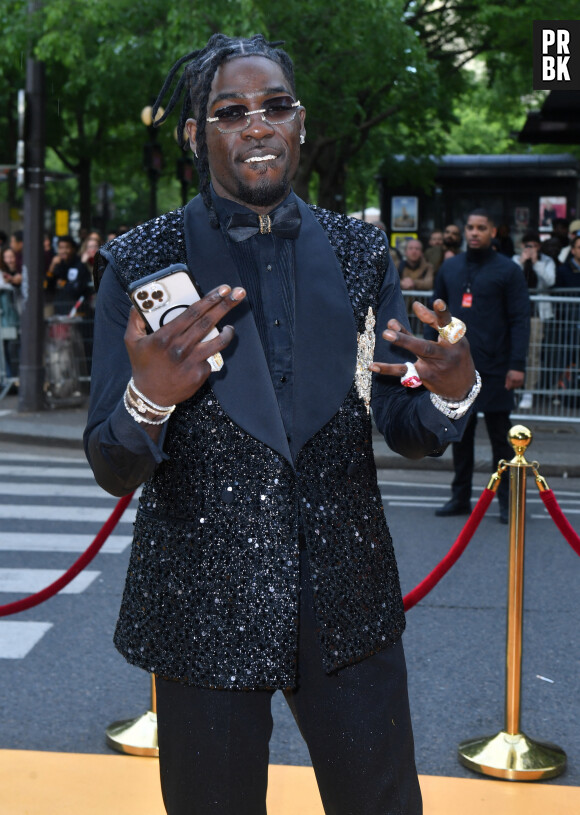 Gazo - Arrivées à la première cérémonie des Flammes, dédiée au rap au Théâtre du Châtelet à Paris. Le 11 mai 2023 © Veeren / Bestimage