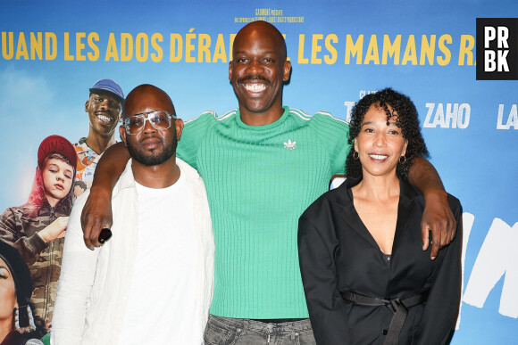 Elles y multiplient les références au rap français.
Amadou Mariko, Jean-Pascal Zadi et Leïla Sy - Avant-première du film "Yo Mama" à UGC Bercy à Paris le 27 juin 2023. © Coadic Guirec/Bestimage