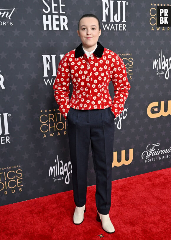 Bella Ramsey au photocall de la 28ème cérémonie des "Critics' Choice Awards" à l'hôtel Fairmont Century Plaza à Los Angeles, Californie, Etats-Unis, le 15 janvier 2023.