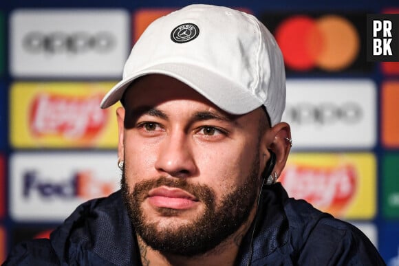 Neymar Jr. en conférence de presse au Parc Des Princes, le 13 février 2023. © Matthieu Mirville/Zuma Press/Bestimage