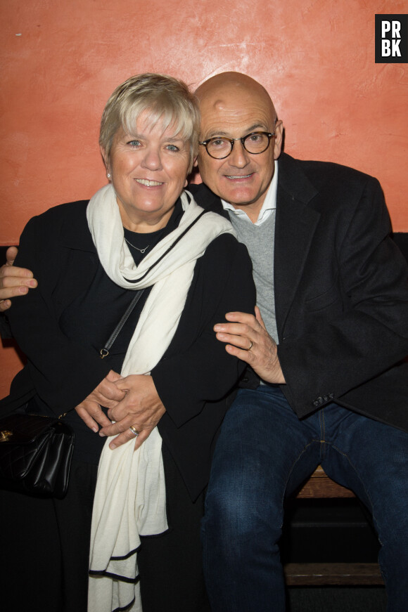Semi-Exclusif - Mimie Mathy et son mari Benoist Gérard lors de la représentation du spectacle "Alex Lutz" à l'Olympia à Paris, le 8 février 2018. © Guirec Coadic/Bestimage