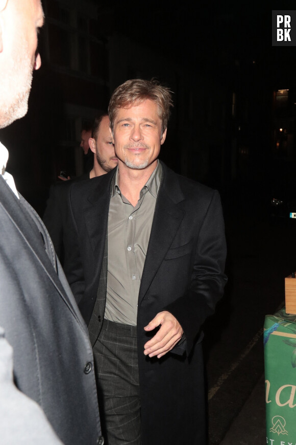 Brad Pitt se rend à l'after party de la première du film "Babylon" à Londres le 12 janvier 2023. 