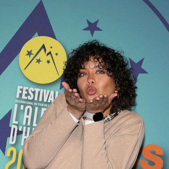 Vaimalama Chaves (Miss France 2019) - Photocall de la cérémonie de clôture du 26ème Festival de l'Alpe d'Huez le 21 janvier 2023. © Dominique Jacovides/Bestimage