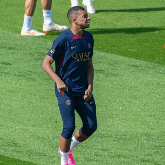 Kylian Mbappe (Paris SG) - Entraînement des joueurs du Paris Saint-Germain.