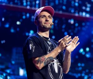 Squeezie - L'émission Zen de M.Biaggi investit le Zenith de Paris (devant plus de 7000 personnes qui se sont arrachés les places en quelques secondes) pour sa dernière de la saison le 26 juin 2023. © Jeremy Melloul / Bestimage