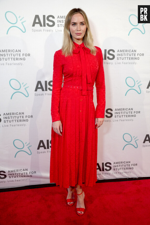 Emily Blunt lors du 17ème gala "American Institute for Stuttering" à New York, le 12 juin 2023. 