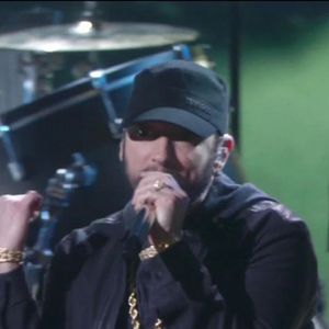 Eminem lors de 92ème cérémonie des Oscars 2020 au Hollywood and Highland à Los Angeles, Californie, Etats-Unis, le 9 février 2020.
