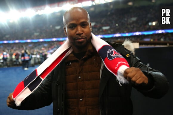 Le rappeur Rohff - People lors du huitième de finale retour de Ligue des Champion, du Paris Saint-Germain contre le Real Madrid au Parc des Princes à Paris le 6 mars 2018. Le Real à remporté le match sur le score de 2 buts à 1. © Cyril Moreau/Bestimage