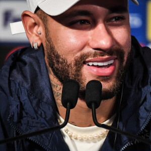 Neymar Jr. en conférence de presse au Parc Des Princes à Paris, le 13 février 2023. © Matthieu Mirville/Zuma Press/Bestimage 