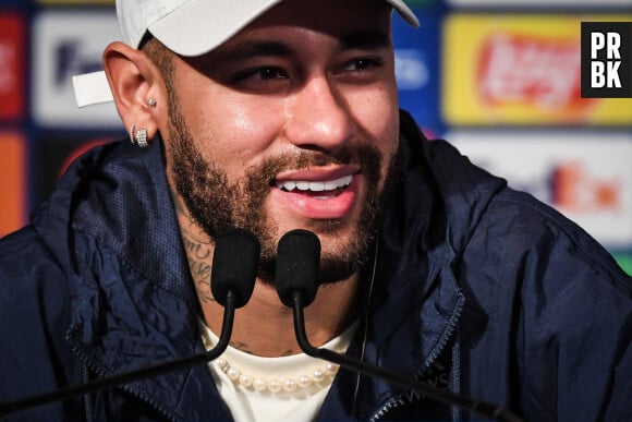 Neymar Jr. en conférence de presse au Parc Des Princes à Paris, le 13 février 2023. © Matthieu Mirville/Zuma Press/Bestimage 