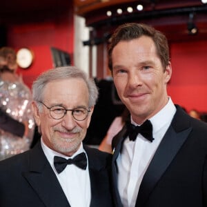 Steven Spielberg et Benedict Cumberbatch à la 94ème édition de la cérémonie des Oscars à Los Angeles, le 27 mars 2022.