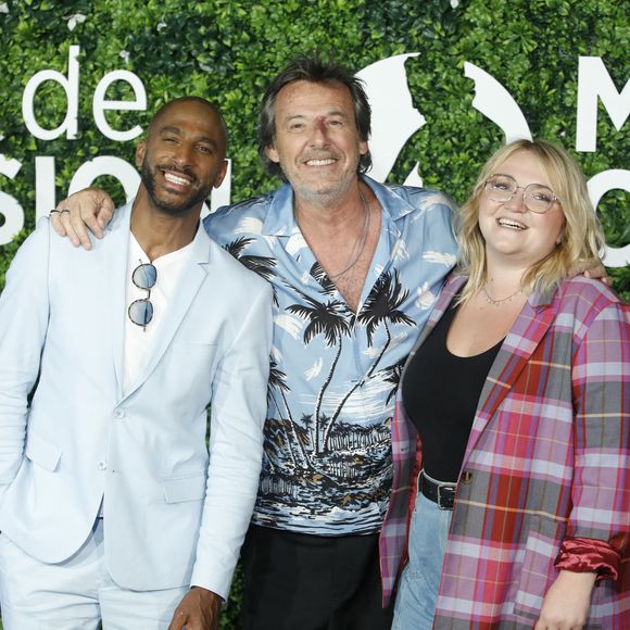 Lola Dubini, Stomy Bugsy et Jean-Luc Reichmann au photocall de la série "Leo Mattei, Brigade des mineurs" lors du 62ème Festival de Télévision de Monte-Carlo, à Monaco, le 19 juin 2023. © Denis Guignebourg/BestImage 