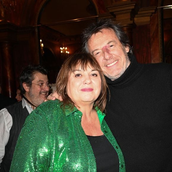 Exclusif - Michèle Bernier et Jean-Luc Reichmann - 100ème de la pièce "Je préfère qu'on reste ensemble" au Théâtre des Variétés à Paris le 12 janvier 2023. © Coadic Guirec/Bestimage