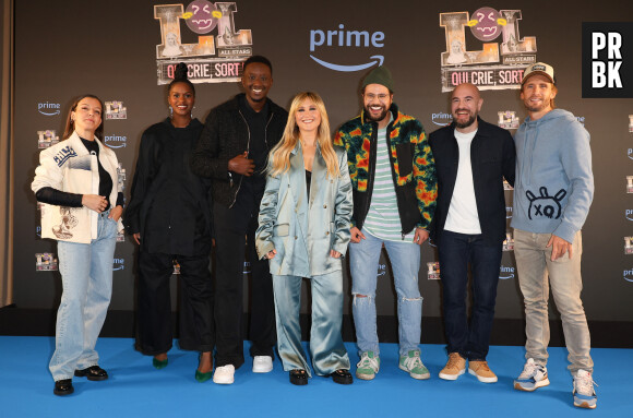 Camille Lellouche, Fadily Camara, Ahmed Sylla, Bérangère Krief, Hakim Jemili, Kyan Khojandi et Philippe Lacheau - Avant-première de l’édition spéciale Halloween de "LOL : qui crie, sort !" à l’Elysées Biarritz à Paris le 24 octobre 2023. © Coadic Guirec/Bestimage