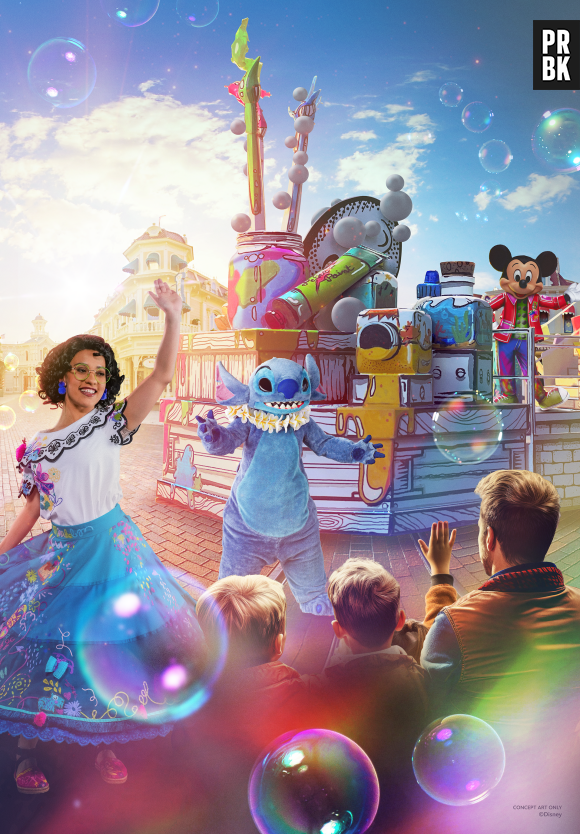 A partir du 10 février (et jusqu'au 30 septembre 2024), Disneyland Paris lance "A Million Splashes of Colour", un nouveau spectacle de jour devant le Château de la Belle au Bois Dormant.