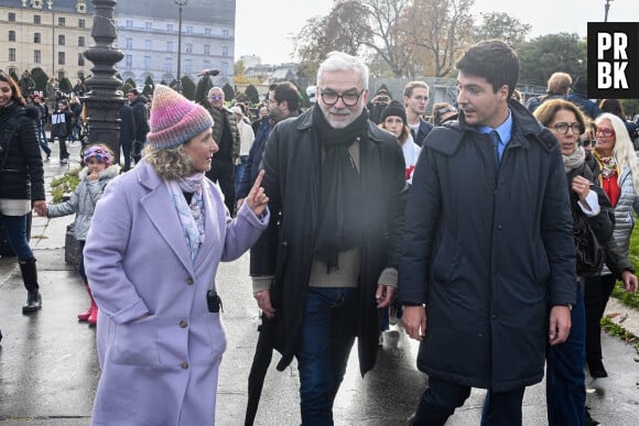 Pascal Praud - Marche pour la République et contre l'antisémitisme à Paris le 12 novembre 2023. © Lionel Urman / Bestimage