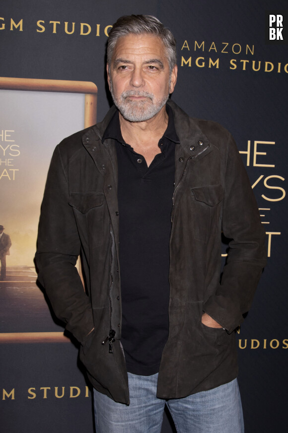 George Clooney - People à la projection du film "The Boys in the Boat" au Musée d'Art Moderne à New York. Le 13 décembre 2023  