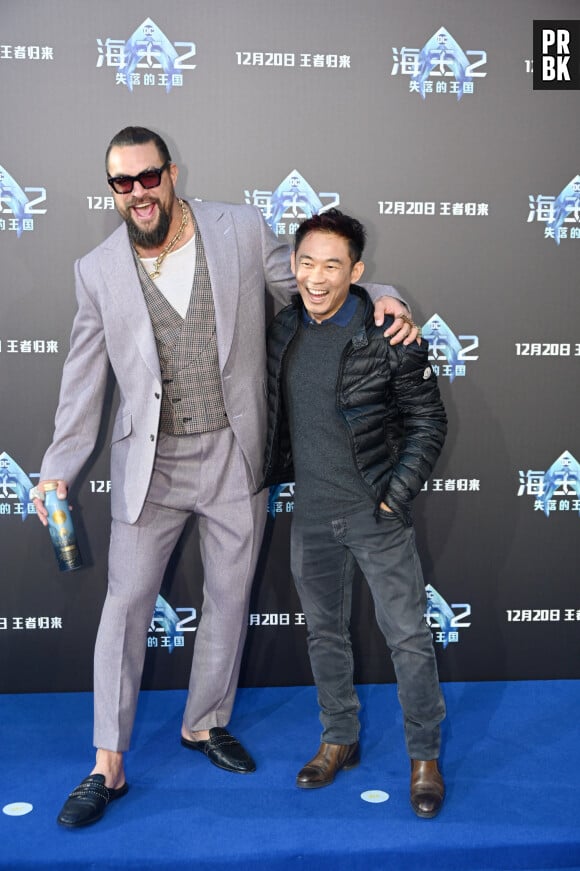 December 14, 2023, Shanghai, Shanghai, China: On December 9, 2023, James Wan, Jason Momoa on their new film ''Aquaman and the Lost Kingdom'' promotion event in Shanghai. © SIPA Asia / Zuma Press / Bestimage  