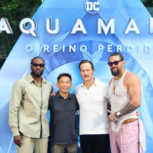 Director James Wan and actors Yahya Abdul-Mateen II, Patrick Wilson and Jason Momoa for press photos this Saturday afternoon 2. They participate in CCXP23 on the last day of the event, Sunday, to promote the film in Sao Paulo, Brazil, on December 2, 2023. © Imago/Panoramic/Bestimage 