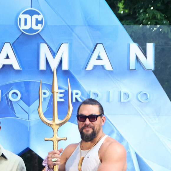 Actors Yahya Abdul-Mateen II and Jason Momoa pose for press photos this Saturday afternoon 2. They participate in CCXP23 on the last day of the event, Sunday, to promote the film in Sao Paulo, Brazil, on December 2, 2023. © Imago/Panoramic/Bestimage 