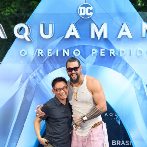 James Wan and Jason Momoa pose for press photos this Saturday afternoon 2. They participate in CCXP23 on the last day of the event, Sunday, to promote the film in Sao Paulo, Brazil, on December 2, 2023. © Imago/Panoramic/Bestimage 