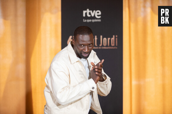 Omar Sy, lauréat du prix d'honneur 2023 - Conférence de presse avant le 67ème gala des "RNE Sant Jordi Film Awards" à Barcelone, le 25 avril 2023.