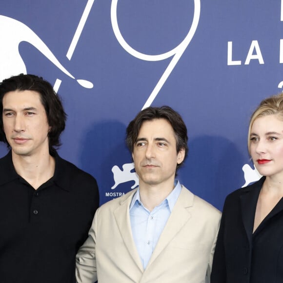 Adam Driver, Noah Baumbach et Greta Gerwig - Photocall du film "White Noise" lors du 79 ème festival international du film de Venise (31 août - 10 septembre 2022, Mostra). August 31th, 2022.