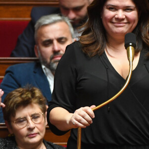 Raquel Garrido - Séance de questions au gouvernement à l'Assemblée Nationale à Paris le 11 avril 2023. © Lionel Urman / Panoramic / Bestimage