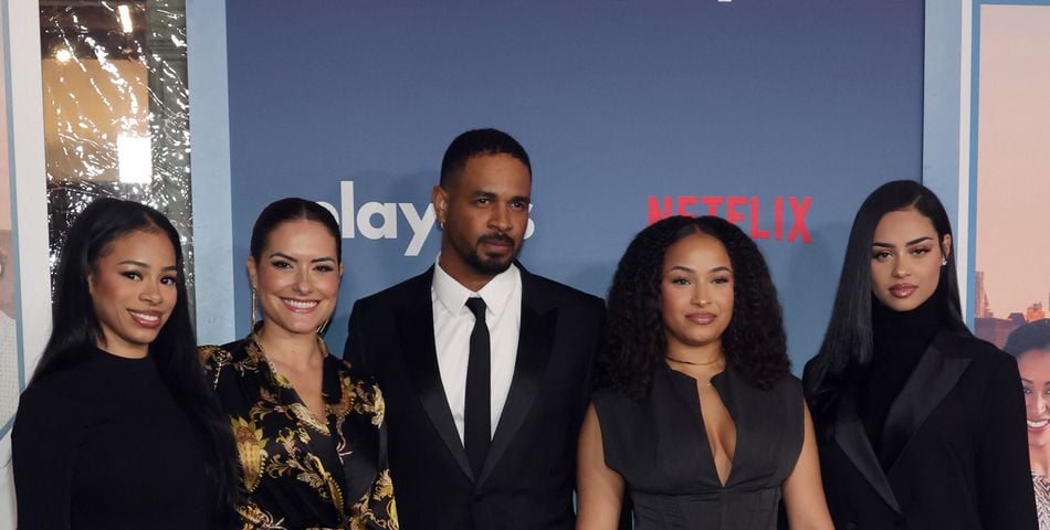 Damon Wayans Jr., Samara Saraiva, Aniya Wayans 2/8/24, Los Angeles
