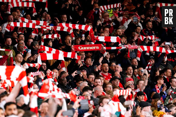 Arsenal fans in the stands ahead of the UEFA Champions League Round of 16, second leg match at the Emirates Stadium, London. Picture date: Tuesday March 12, 2024. ... Arsenal v FC Porto - UEFA Champions League - Round of 16 - Second Leg - Emirates Stadium ... 12-03-2024 ... London ... UK ... Photo credit should read: Zac Goodwin/PA Wire. Unique Reference No. 75603729 ... See PA story SOCCER Arsenal. Photo credit should read: Zac Goodwin/PA Wire. RESTRICTIONS: Use subject to restrictions. Editorial use only, no commercial use without prior consent from rights holder. 
