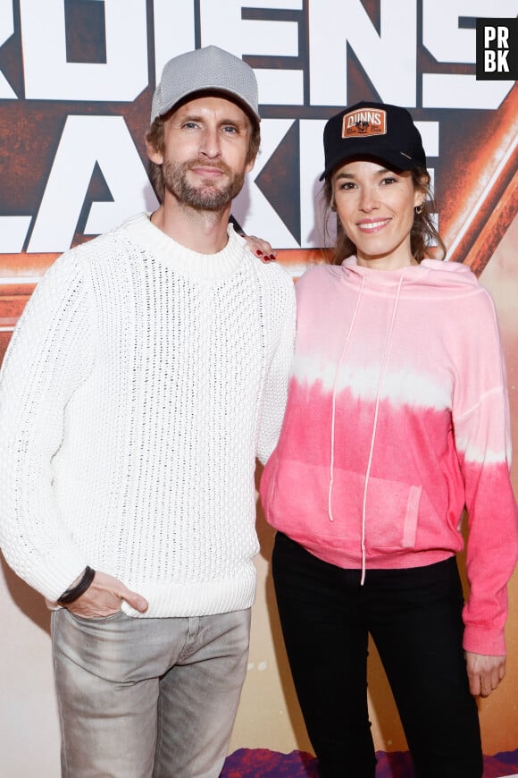 Philippe Lacheau et sa compagne Elodie Fontan - Avant-première du film "Gardiens de la galaxie épisode 3" au Gaumont Disney village à Chessy, France, le 22 avril 2023. © Christophe Clovis / Guirec Coadic / Bestimage