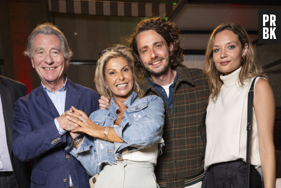 Exclusif - William Leymergie, Caroline Margeridon, Guillaume Pley lors de l'inauguration du Restaurant & Bar 19.20 by Norbert Tarayre à l'hôtel Prince de Galles à Paris le 10 octobre 2023. Pierre Perusseau / Coadic Guirec / Bestimage