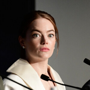 Emma Stone - Conférence de presse du film "Kinds of kindness" lors du 77ème Festival International du Film de Cannes le 18 mai 2024. © Valentina Claret / Pool Cannes / Bestimage 