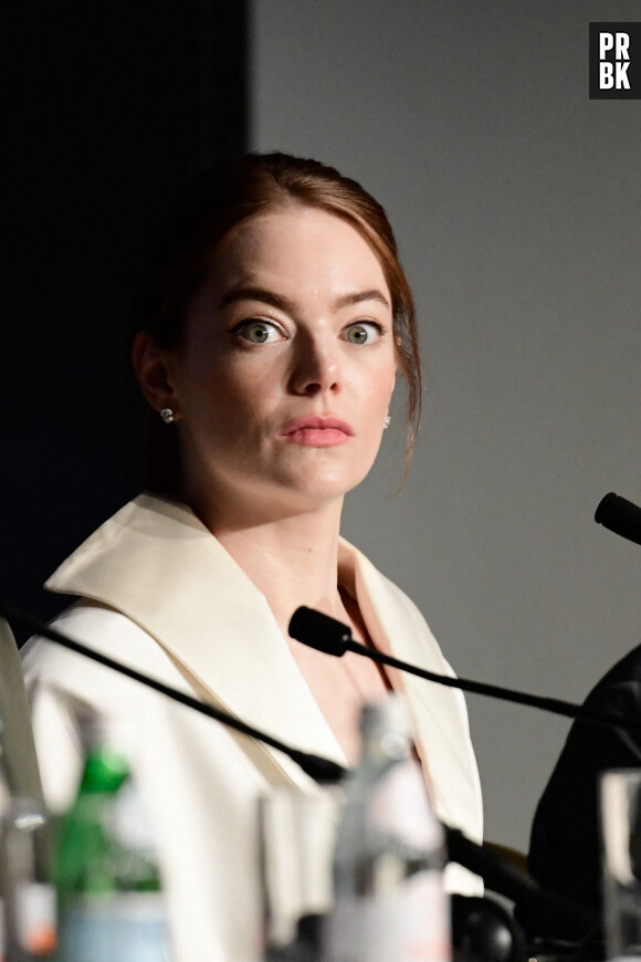 Emma Stone - Conférence de presse du film "Kinds of kindness" lors du 77ème Festival International du Film de Cannes le 18 mai 2024. © Valentina Claret / Pool Cannes / Bestimage 