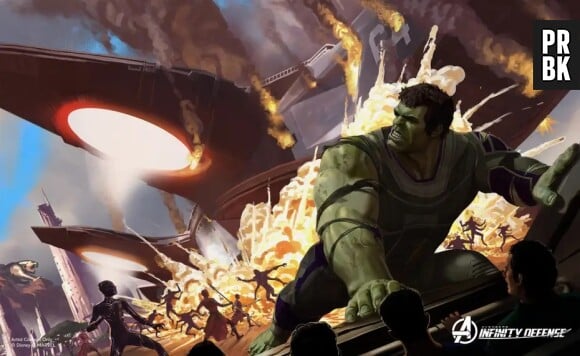 Disneyland Resort : concept art de l'attraction Avengers Infinity Defense