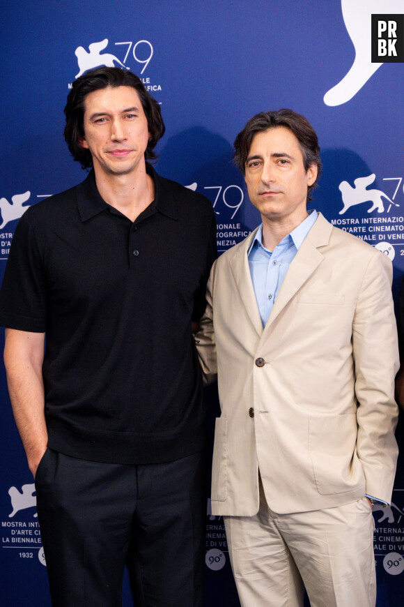 Adam Driver et Noah Baumbach - Photocall du film "White Noise" (Netflix) lors du 79 ème festival international du film de Venise.