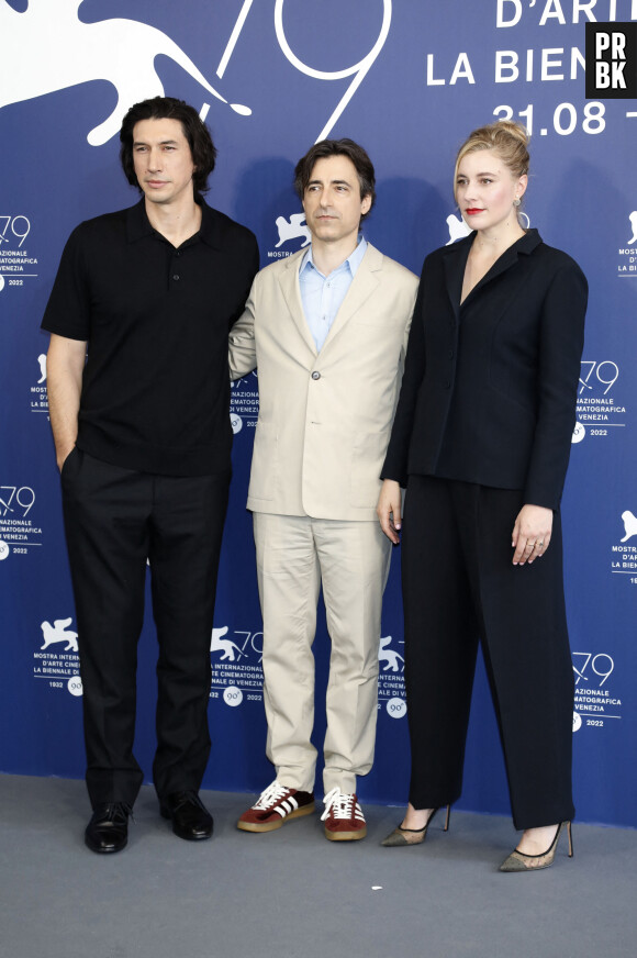 Adam Driver, Noah Baumbach et Greta Gerwig - Photocall du film "White Noise" lors du 79 ème festival international du film de Venise.