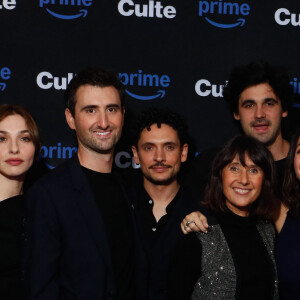 César Domboy, Marie Colomb, Nicolas Slomka, Matthieu Rumani, Alexia Laroche-Joubert, Louis Farge, Anaïde Rozam, guest - Avant-première de la série "Culte" à la Villa Culte à Paris. © Christophe Clovis / Bestimage